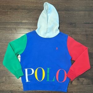 Polo by Ralph Lauren hoodie, Kids M (10-12), Blue, White, Green, Red.
